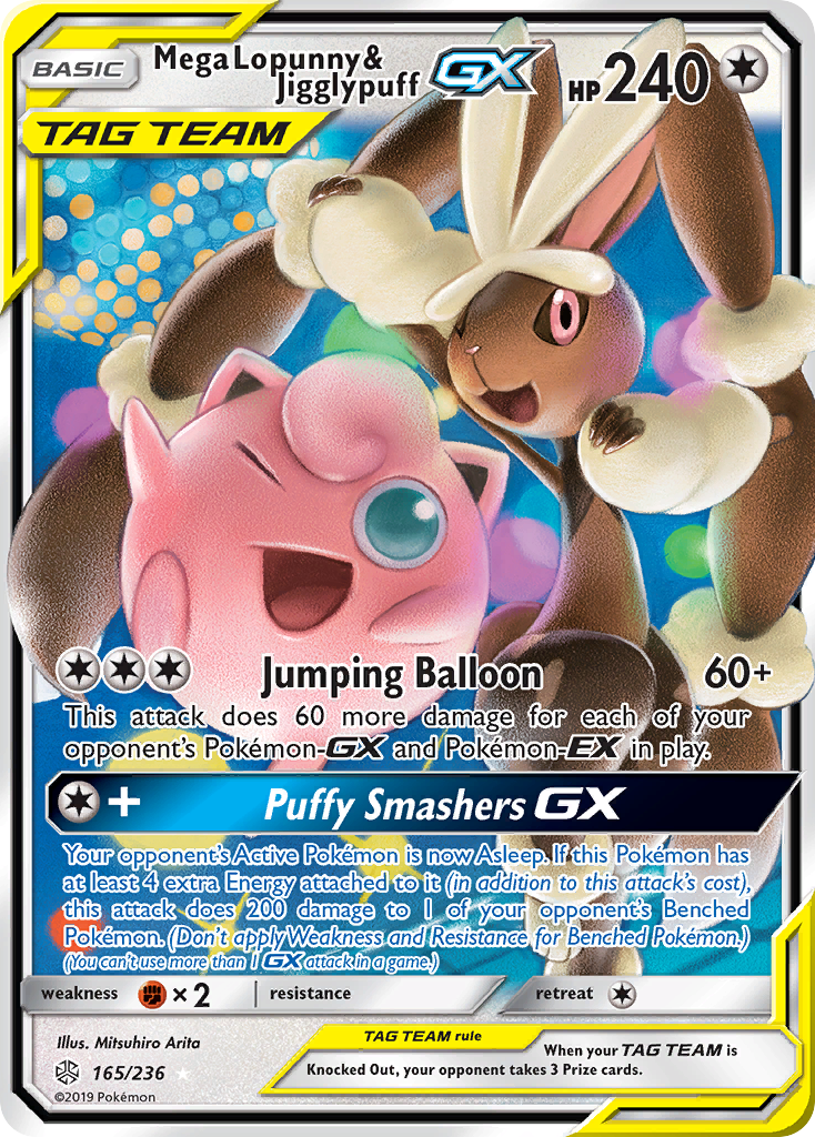 Mega Lopunny & Jigglypuff GX (165/236) [Sun & Moon: Cosmic Eclipse] | Chromatic Games