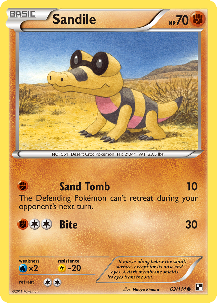 Sandile (63/114) [Black & White: Base Set] | Chromatic Games