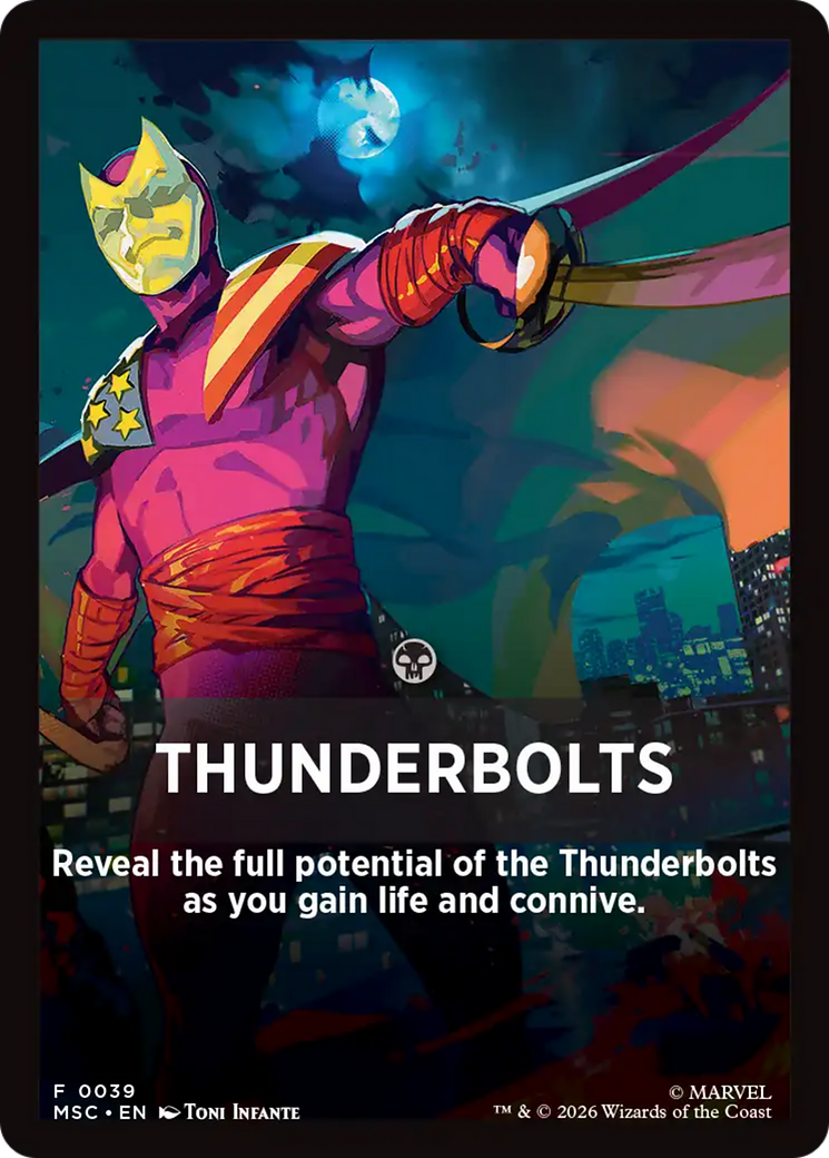 Thunderbolts Theme Card [Marvel Super Heroes Commander] | Chromatic Games