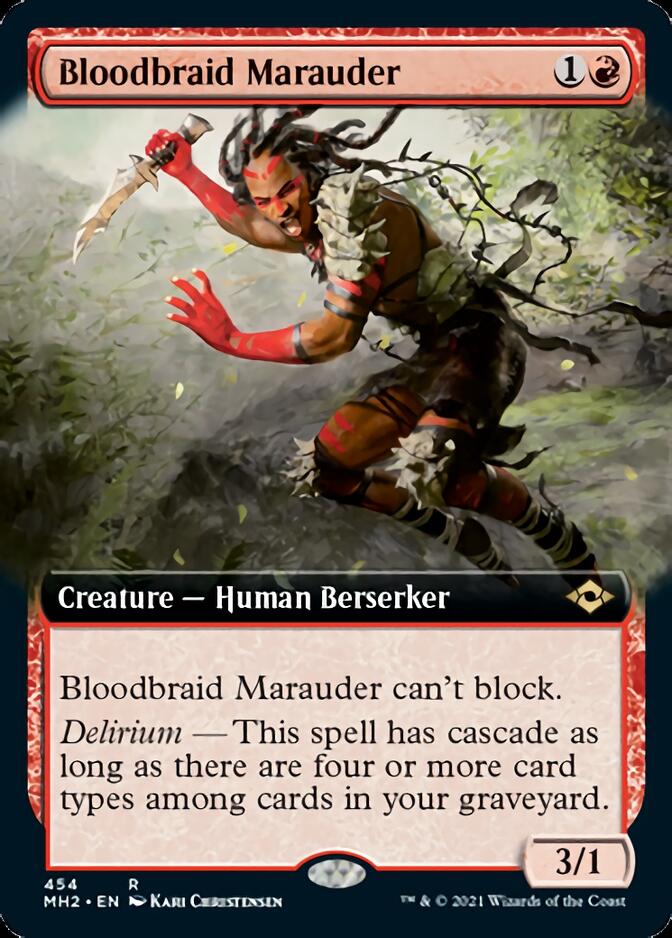 Bloodbraid Marauder (Extended Art) [Modern Horizons 2] | Chromatic Games