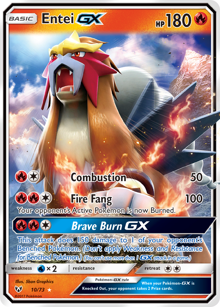 Entei GX (10/73) [Sun & Moon: Shining Legends] | Chromatic Games