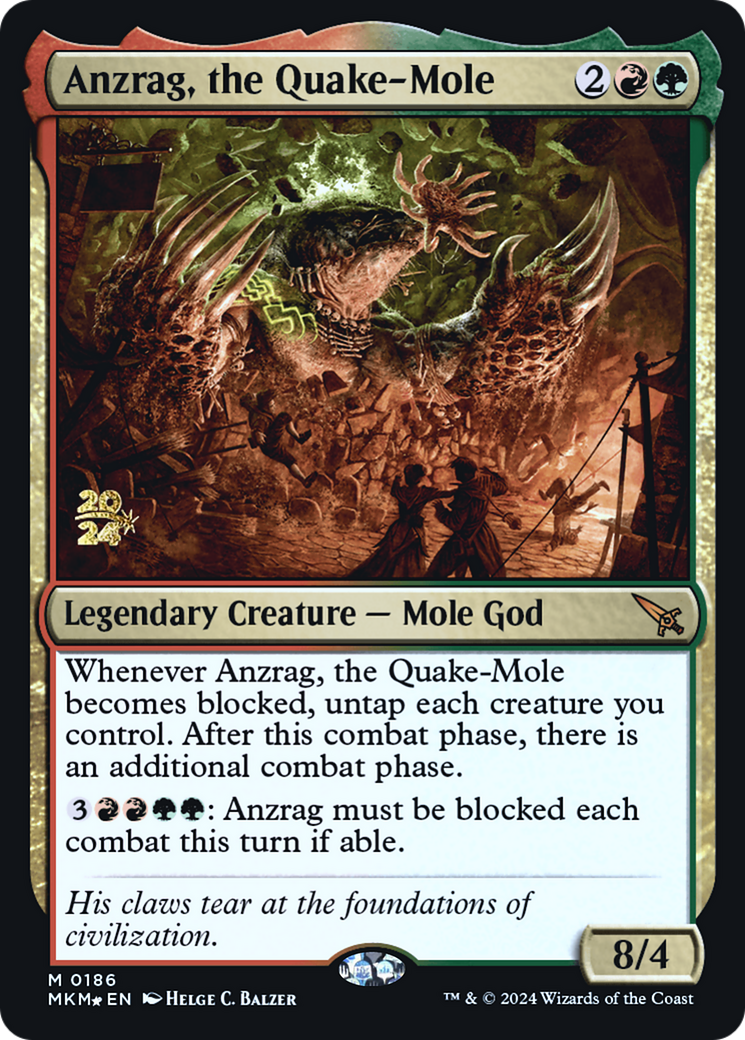 Anzrag, the Quake-Mole [Murders at Karlov Manor Prerelease Promos] | Chromatic Games