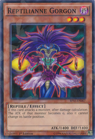 Reptilianne Gorgon [BP03-EN067] Shatterfoil Rare | Chromatic Games