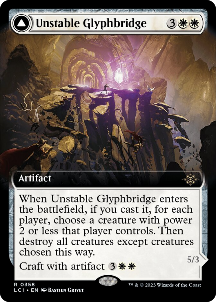 Unstable Glyphbridge // Sandswirl Wanderglyph (Extended Art) [The Lost Caverns of Ixalan] | Chromatic Games