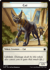 Cat (0027) // Phyrexian Goblin Double-Sided Token [Foundations Tokens] | Chromatic Games