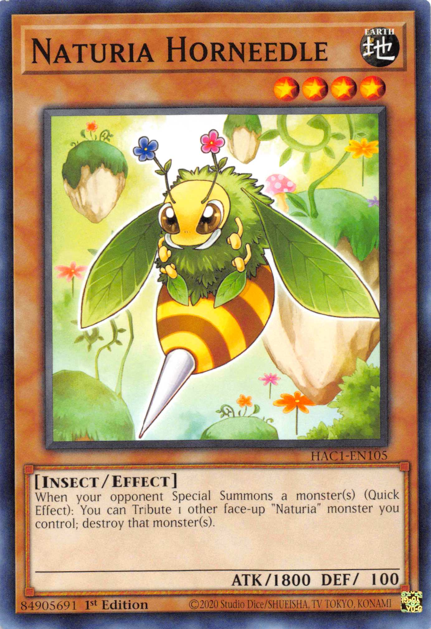 Naturia Horneedle (Duel Terminal) [HAC1-EN105] Parallel Rare | Chromatic Games