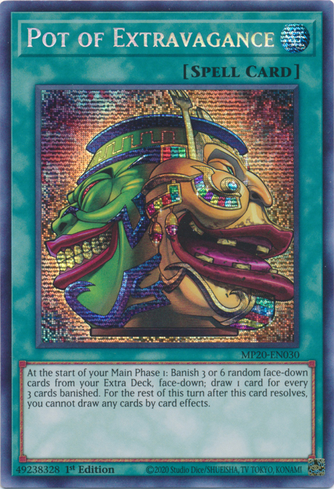 Pot of Extravagance [MP20-EN030] Prismatic Secret Rare | Chromatic Games