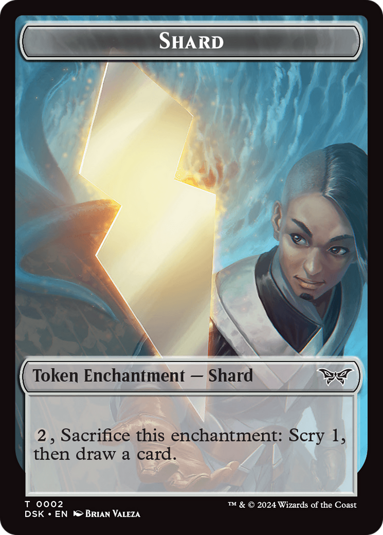 Glimmer // Shard Double-Sided Token [Duskmourn: House of Horror Tokens] | Chromatic Games