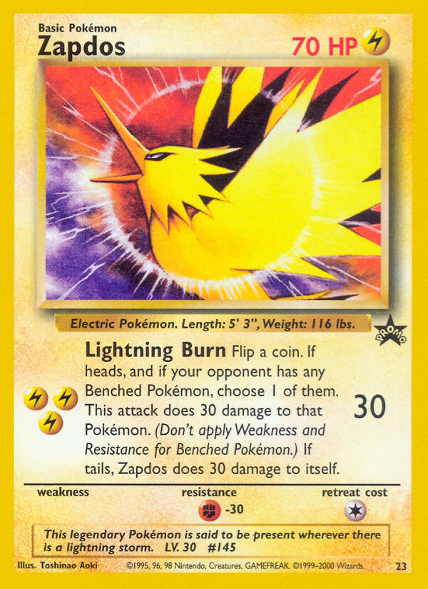 Zapdos (23) [Wizards of the Coast: Black Star Promos] | Chromatic Games