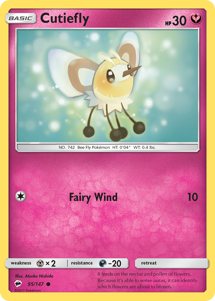 Cutiefly (95/147) [Sun & Moon: Burning Shadows] | Chromatic Games