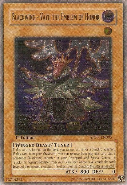 Blackwing - Vayu the Emblem of Honor (UTR) [ANPR-EN005] Ultimate Rare | Chromatic Games