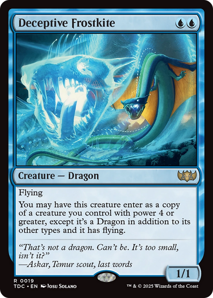 Deceptive Frostkite [Tarkir: Dragonstorm Commander] | Chromatic Games