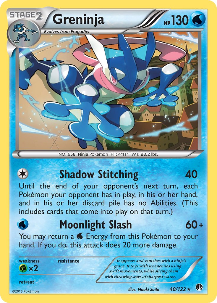 Greninja (40/122) (Theme Deck Exclusive) [XY: BREAKpoint] | Chromatic Games