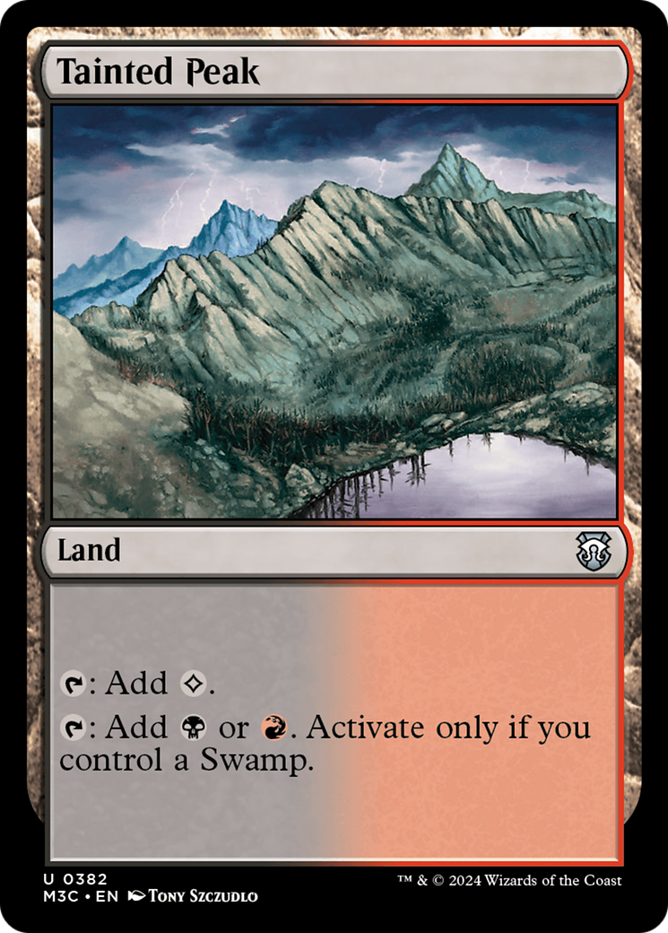 Tainted Peak (Ripple Foil) [Modern Horizons 3 Commander] | Chromatic Games