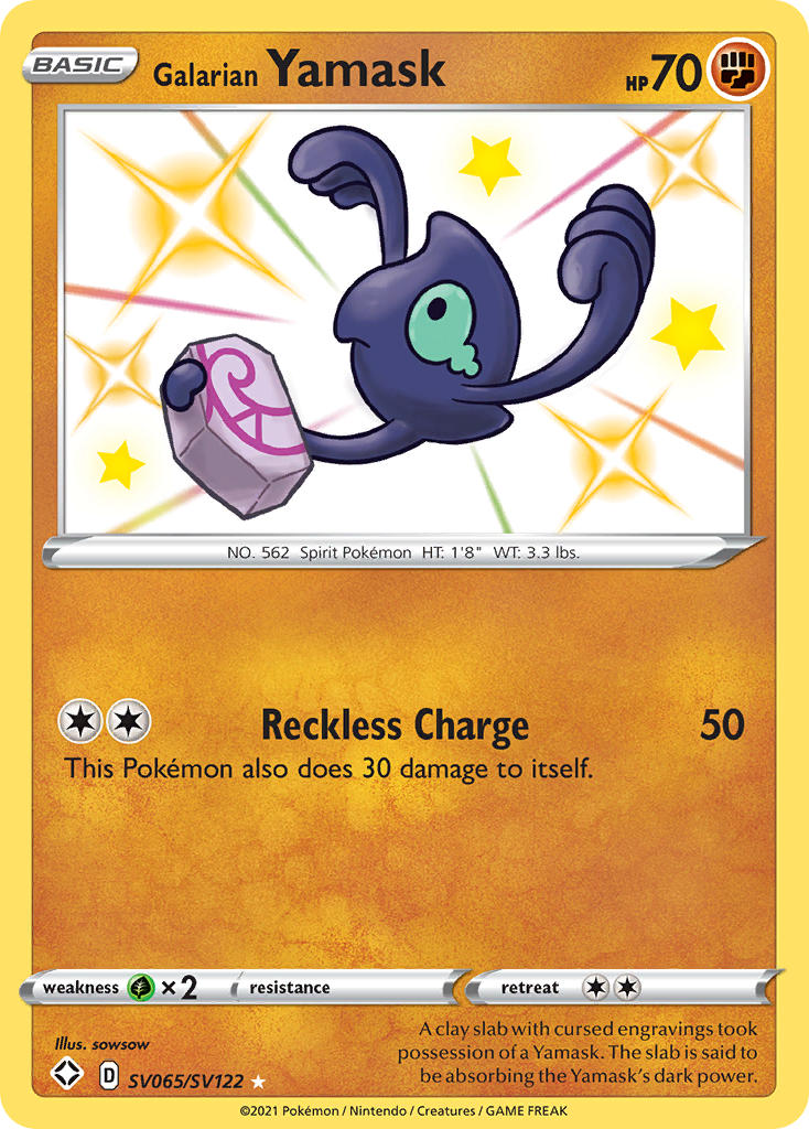 Galarian Yamask (SV065/SV122) [Sword & Shield: Shining Fates] | Chromatic Games