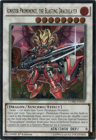 Ignister Prominence, the Blasting Dracoslayer [CORE-EN050] Ultimate Rare | Chromatic Games