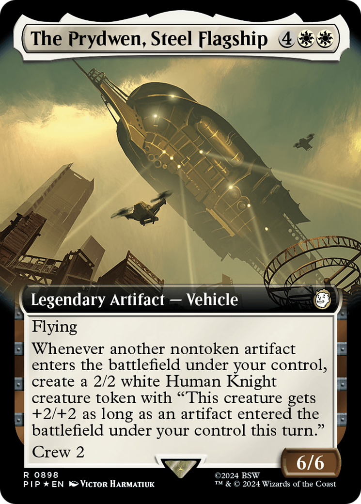 The Prydwen, Steel Flagship (Extended Art) (Surge Foil) [Fallout] | Chromatic Games