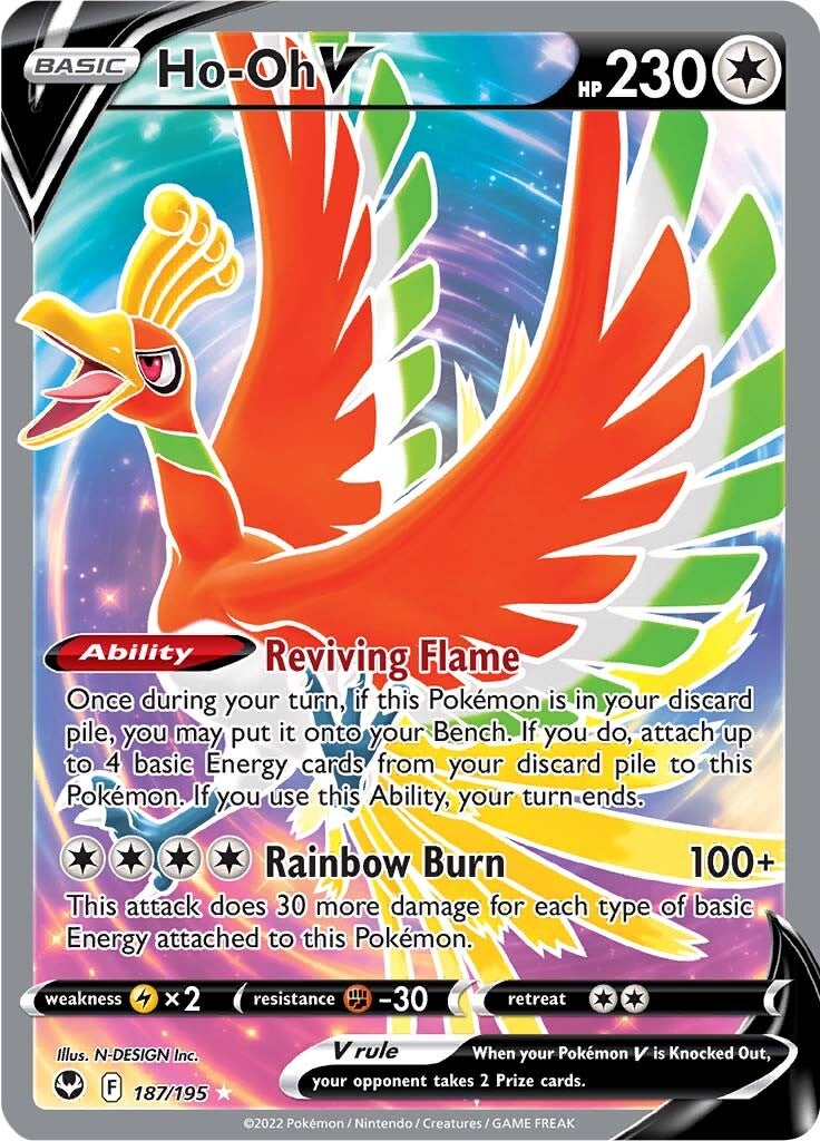 Ho-oh V (187/195) [Sword & Shield: Silver Tempest] | Chromatic Games