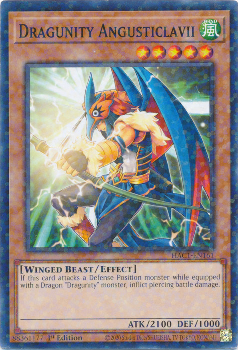 Dragunity Angusticlavii (Duel Terminal) [HAC1-EN161] Common | Chromatic Games