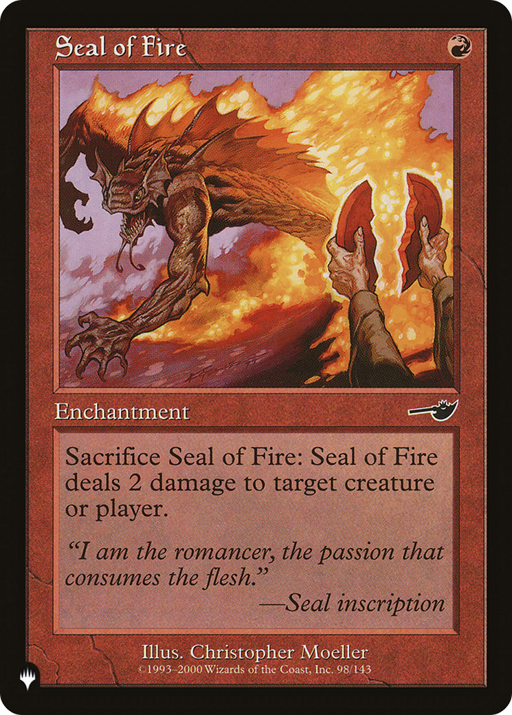 Seal of Fire [The List Reprints] | Chromatic Games