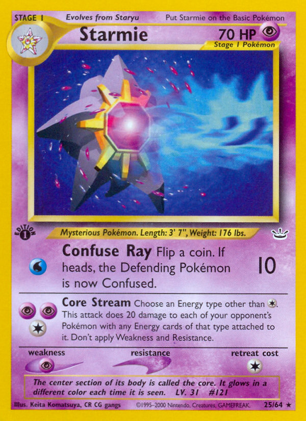 Starmie (25/64) [Neo Revelation 1st Edition] | Chromatic Games