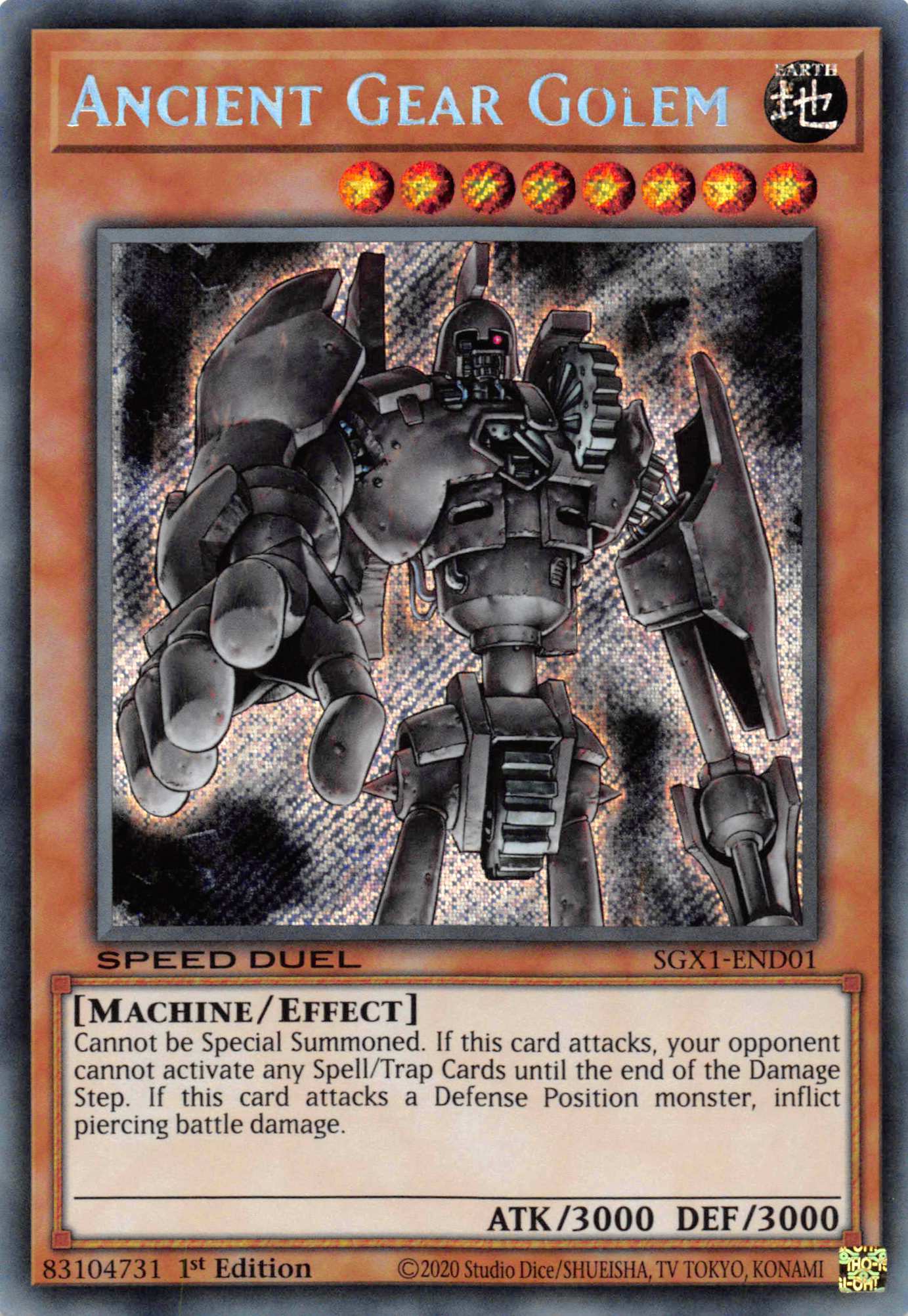 Ancient Gear Golem [SGX1-END01] Secret Rare | Chromatic Games