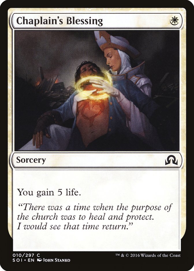 Chaplain's Blessing 10/297 (Shadows over Innistrad)  | Chromatic Games