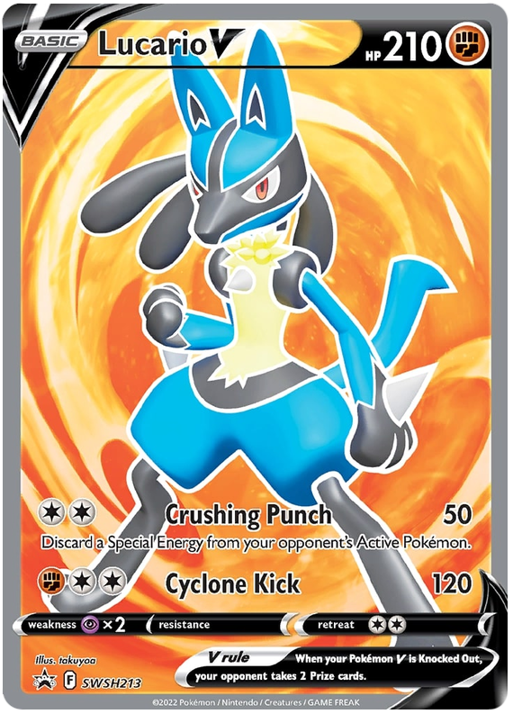 Lucario V (SWSH213) [Sword & Shield: Black Star Promos] | Chromatic Games