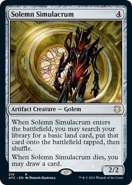 Solemn Simulacrum 216/62 (Commander: Adventures in the Forgotten Realms)  | Chromatic Games
