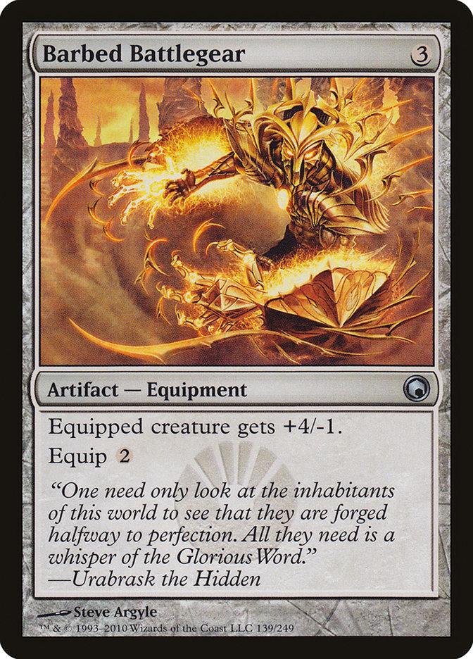 Barbed Battlegear 139/249 (Scars of Mirrodin)  | Chromatic Games