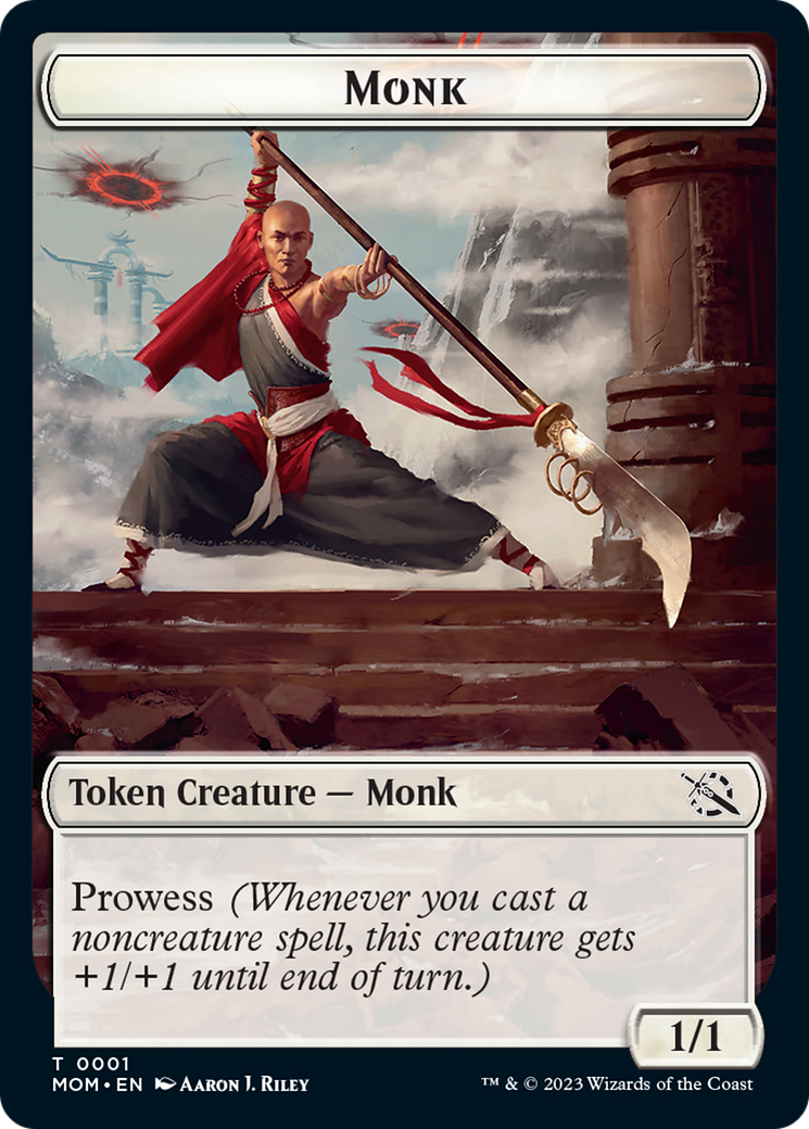 Monk // Zombie Double-Sided Token [March of the Machine Tokens] | Chromatic Games