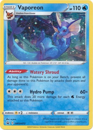 Vaporeon (SWSH072) [Sword & Shield: Black Star Promos] | Chromatic Games