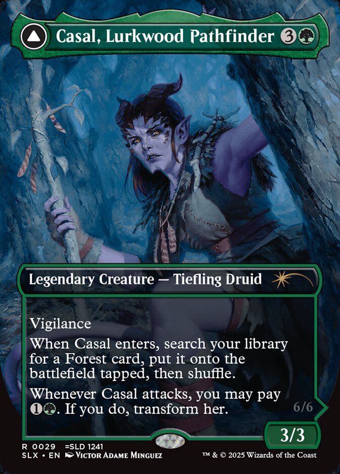 Casal, Lurkwood Pathfinder // Casal, Pathbreaker Owlbear 29/32 (SLX Cards)  | Chromatic Games
