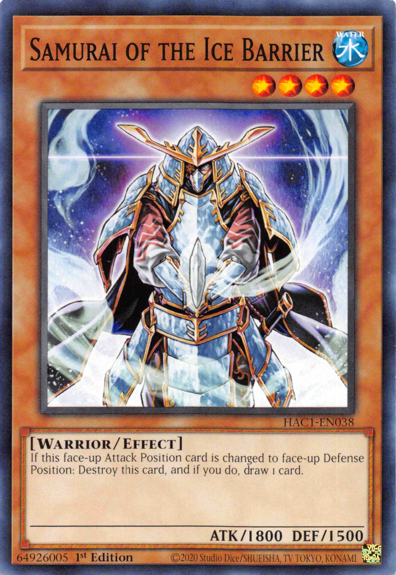 Samurai of the Ice Barrier (Duel Terminal) [HAC1-EN038] Parallel Rare | Chromatic Games