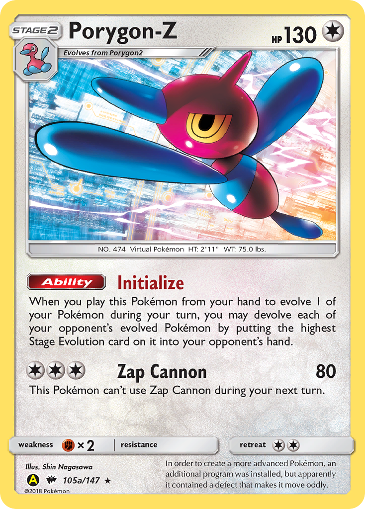 Porygon-Z (105a/147) (Alternate Art Promo) [Sun & Moon: Burning Shadows] | Chromatic Games