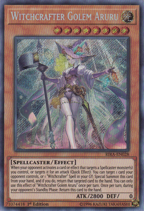 Witchcrafter Golem Aruru [RIRA-EN028] Secret Rare | Chromatic Games