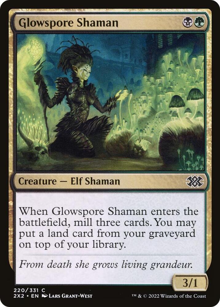 Glowspore Shaman 220/331 (Double Masters 2022)  - Foil | Chromatic Games