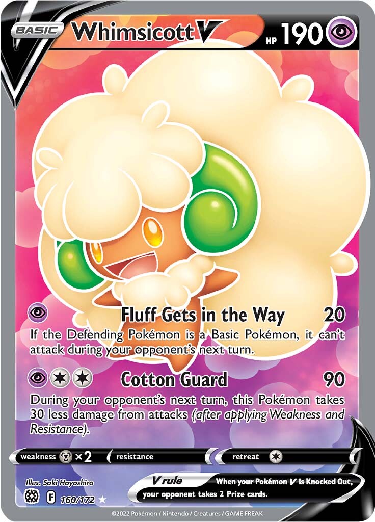 Whimsicott V (160/172) [Sword & Shield: Brilliant Stars] | Chromatic Games