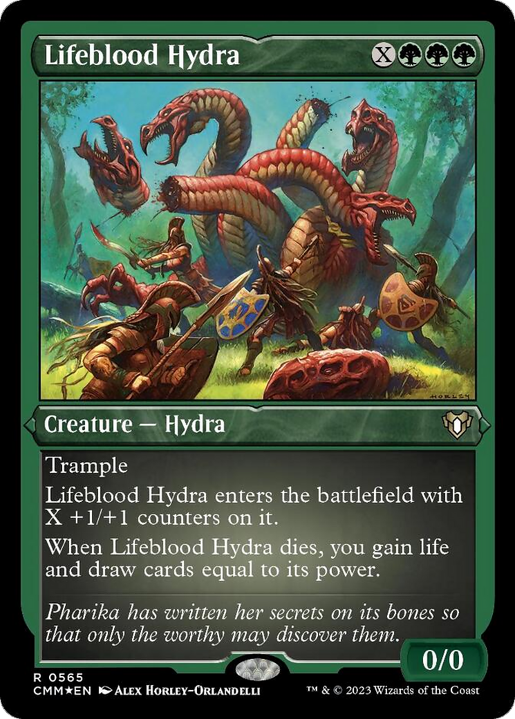 Lifeblood Hydra (Foil Etched) [Commander Masters] | Chromatic Games