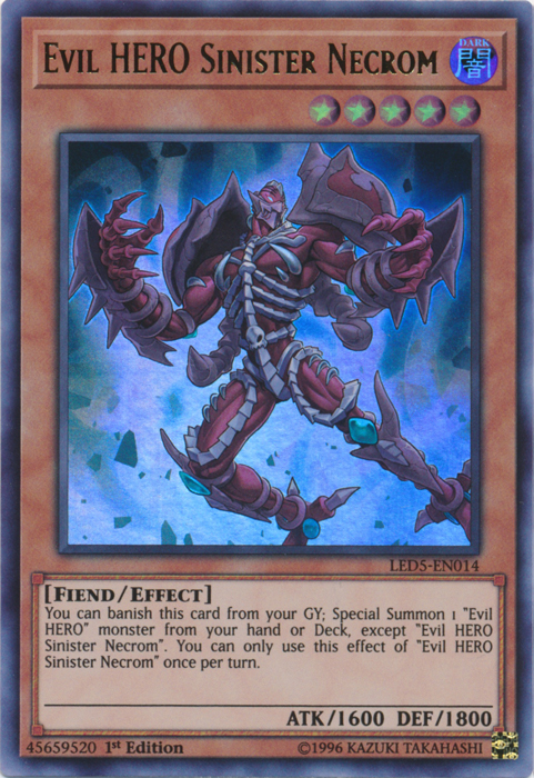 Evil Hero Sinister Necrom [LED5-EN014] Ultra Rare | Chromatic Games