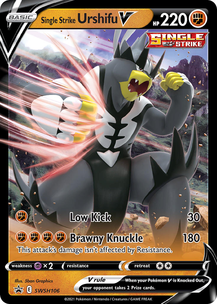 Single Strike Urshifu V (SWSH106) (Jumbo Card) [Sword & Shield: Black Star Promos] | Chromatic Games