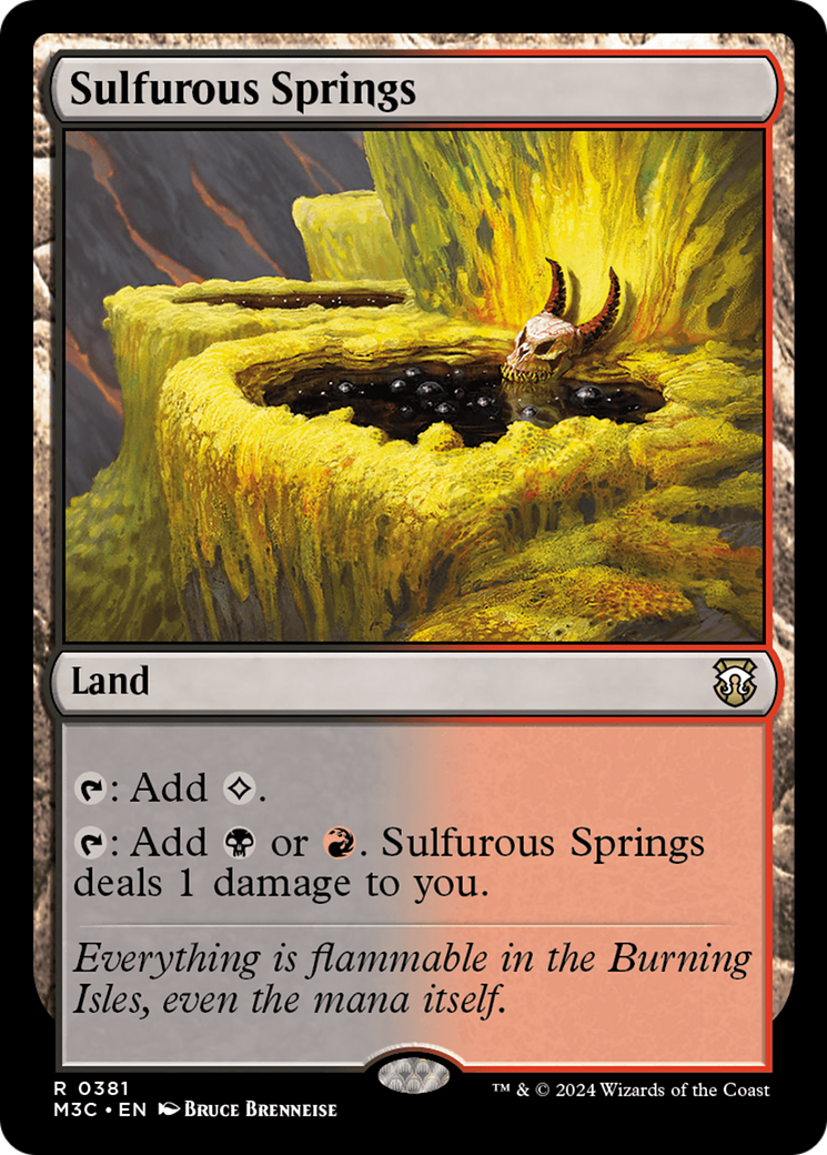 Sulfurous Springs (Ripple Foil) [Modern Horizons 3 Commander] | Chromatic Games