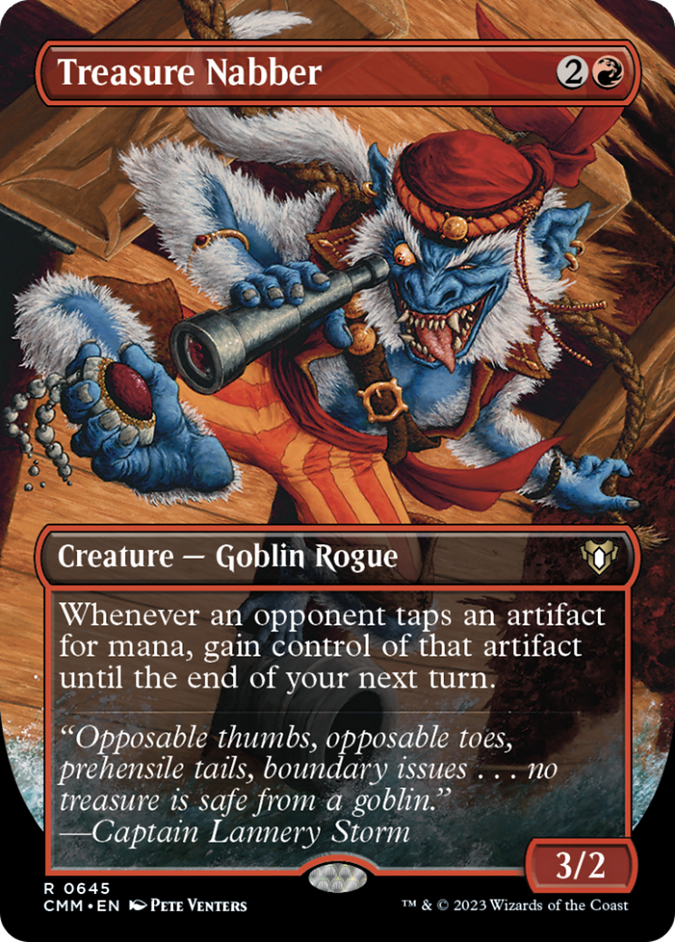 Treasure Nabber (Borderless Alternate Art) [Commander Masters] | Chromatic Games