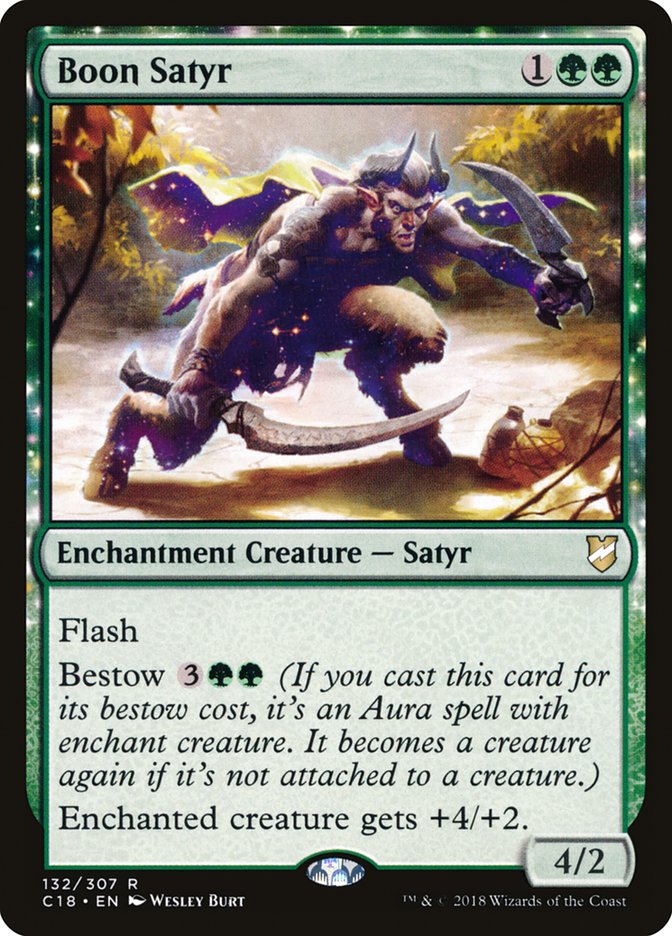 Boon Satyr 132/307 (Commander 2018)  | Chromatic Games