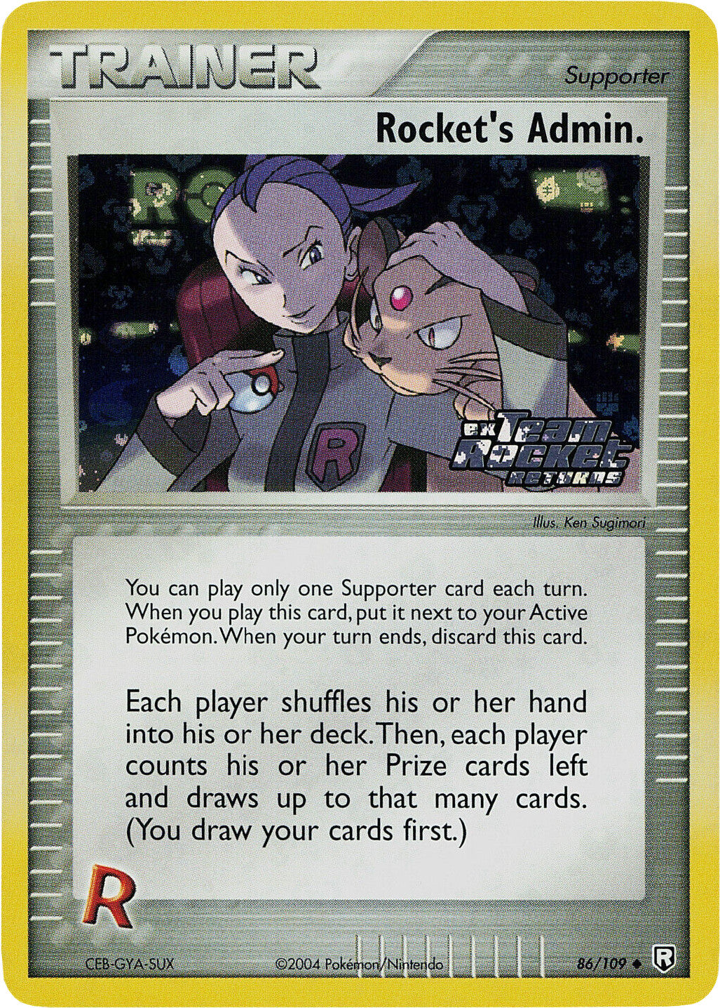 Rocket's Admin. (86/109) (Stamped) [EX: Team Rocket Returns] | Chromatic Games