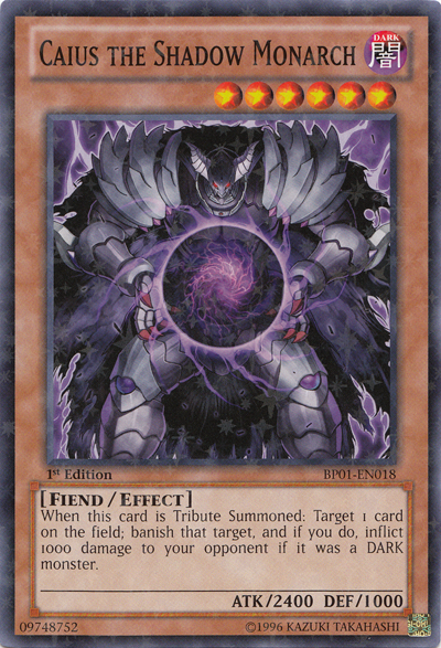 Caius the Shadow Monarch [BP01-EN018] Starfoil Rare | Chromatic Games