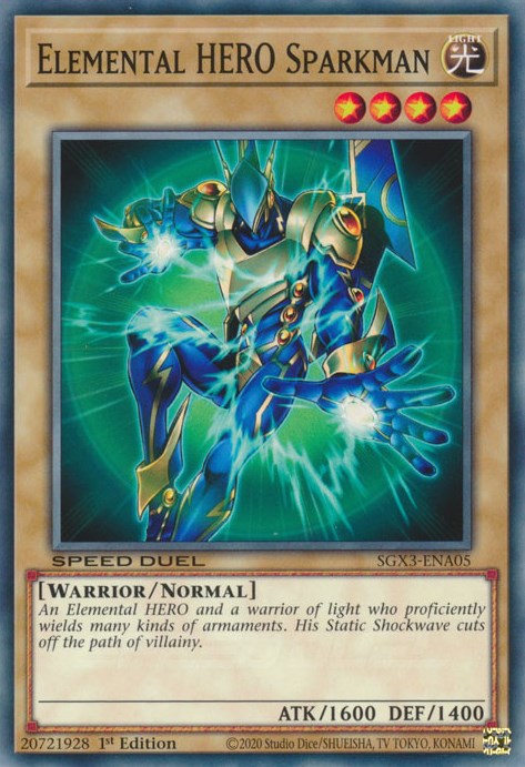 Elemental HERO Sparkman [SGX3-ENA05] Common | Chromatic Games