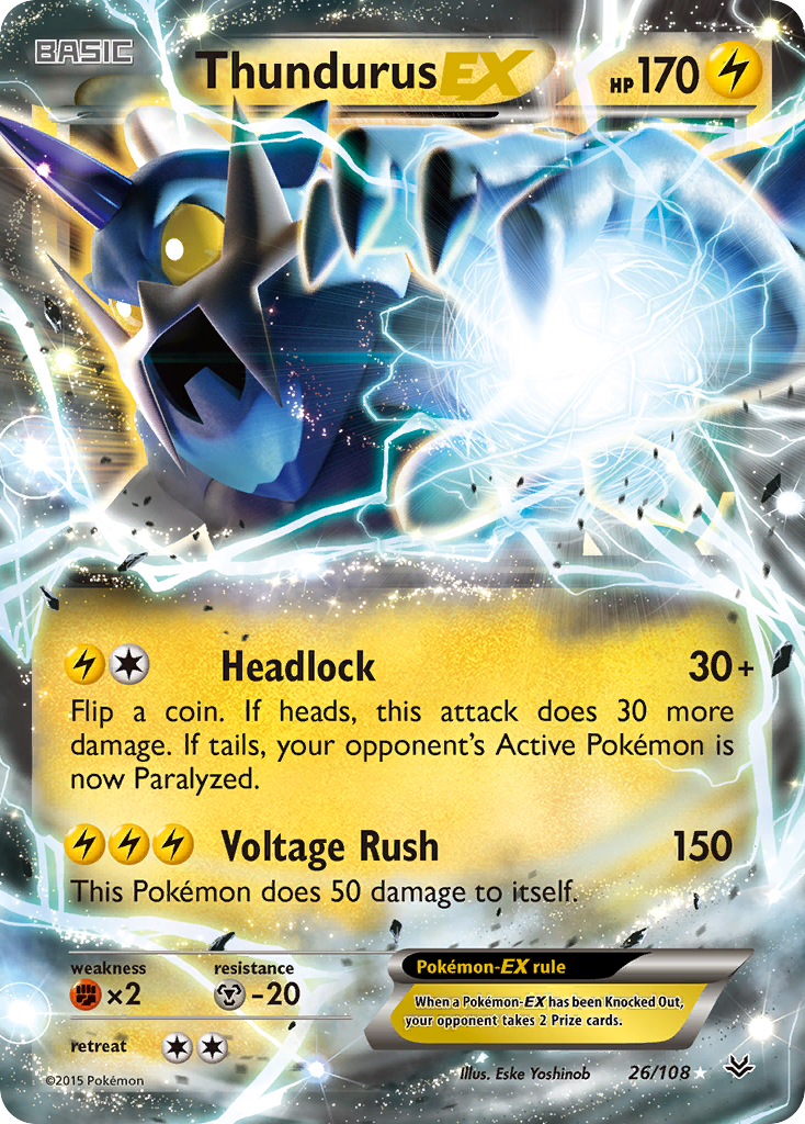 Thundurus EX (26/108) [XY: Roaring Skies] | Chromatic Games