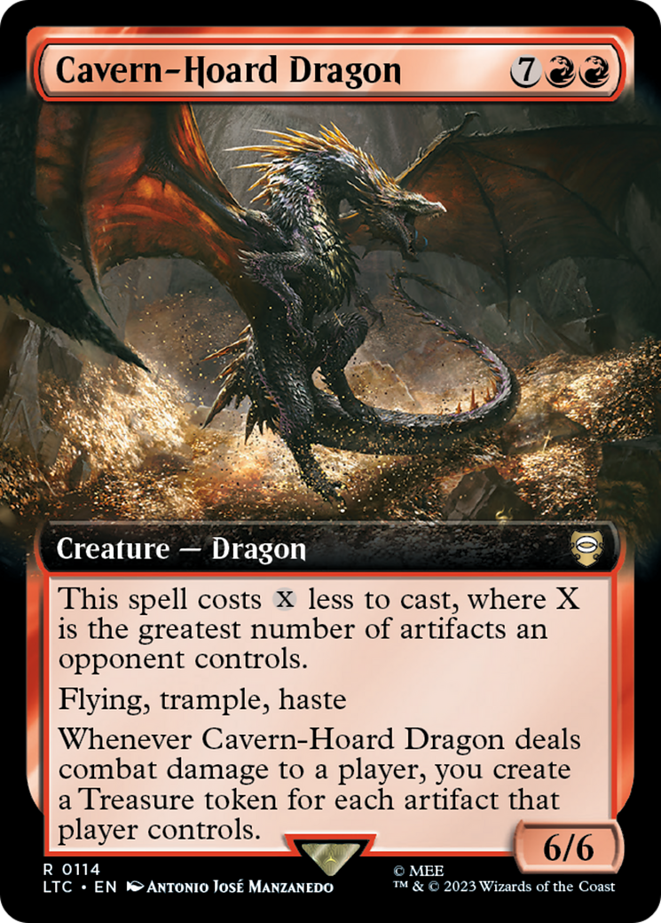 Cavern-Hoard Dragon (Extended Art) [The Lord of the Rings: Tales of Middle-Earth Commander] | Chromatic Games