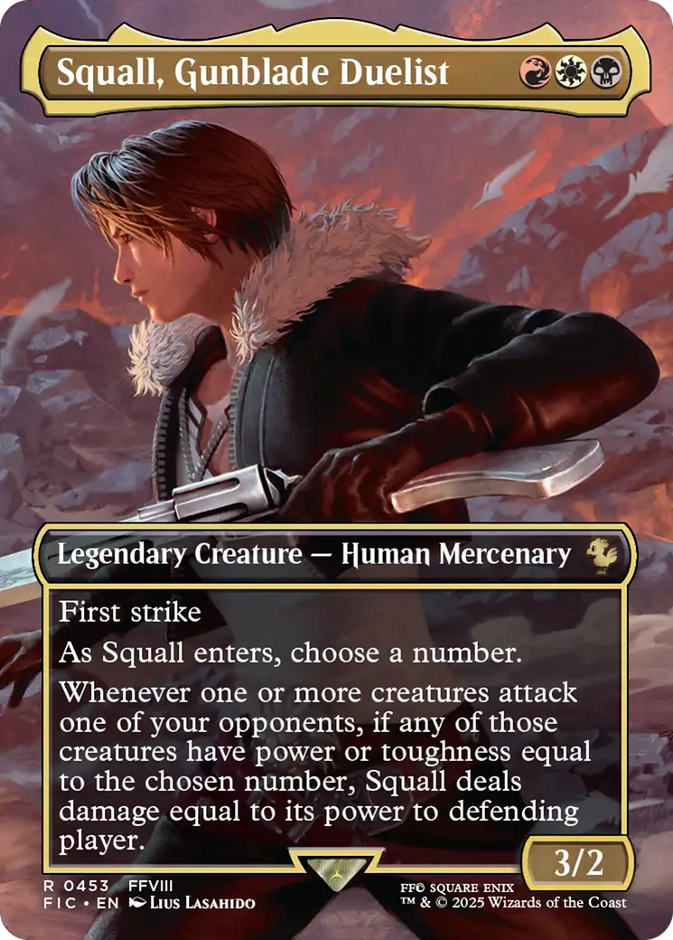 Squall, Gunblade Duelist (Borderless) [FINAL FANTASY Commander] | Chromatic Games